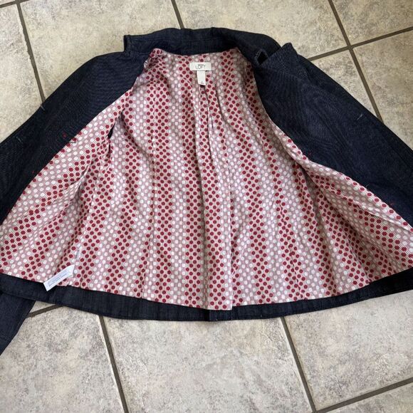 Vintage 90's LOFT Denim Peacoat Jacket (Dark Wash) - Picture 6 of 9